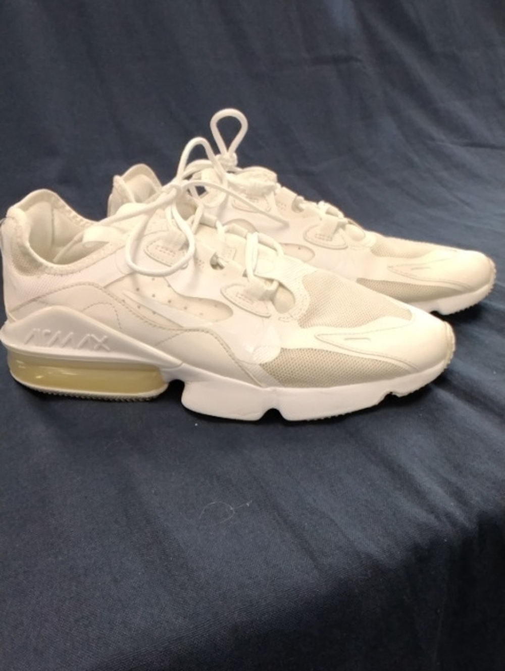 Nike White Women's Air Max Low-Top Sneakers with Subtle Yellow Air Unit